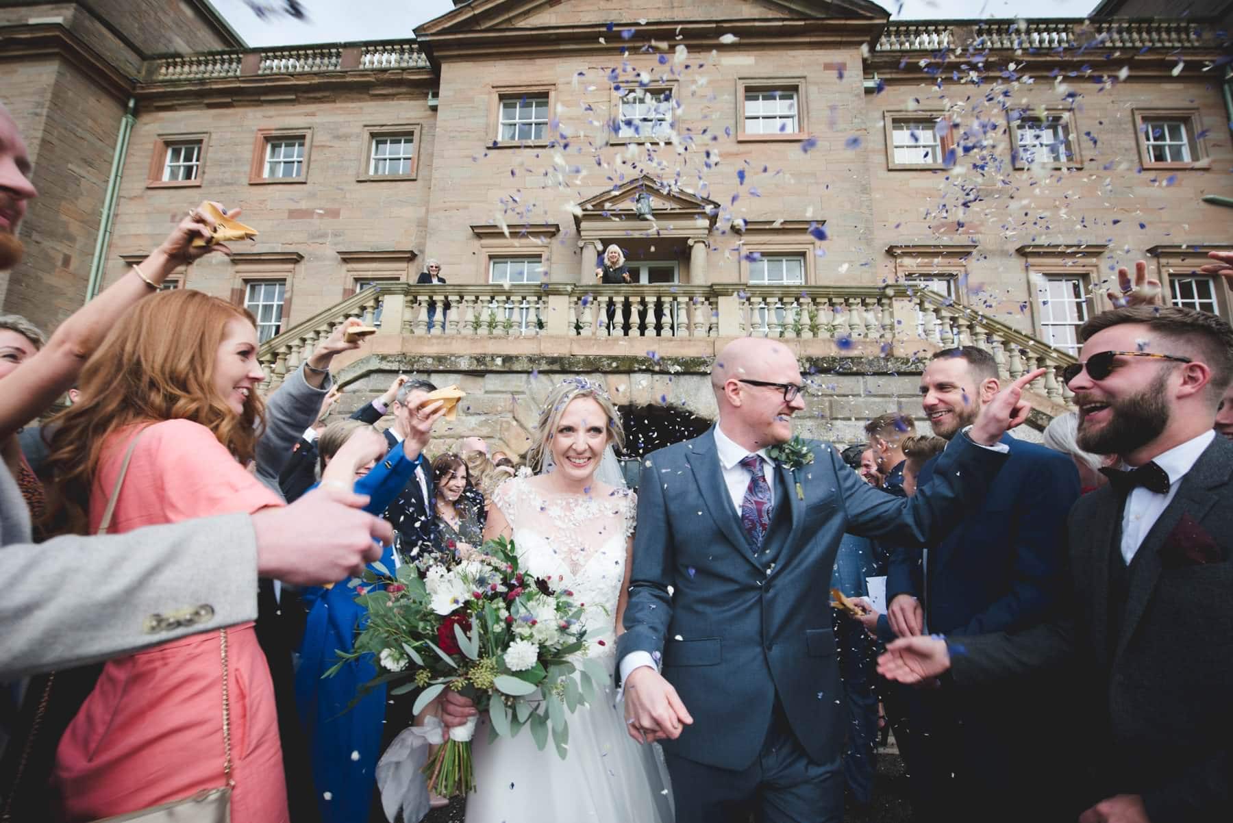 awesome wedding confetti at Hagley Hall