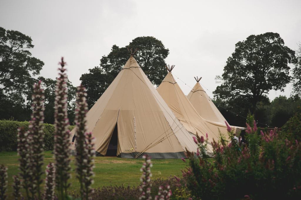Tipi wedding at Castle Bromwich hall gardens