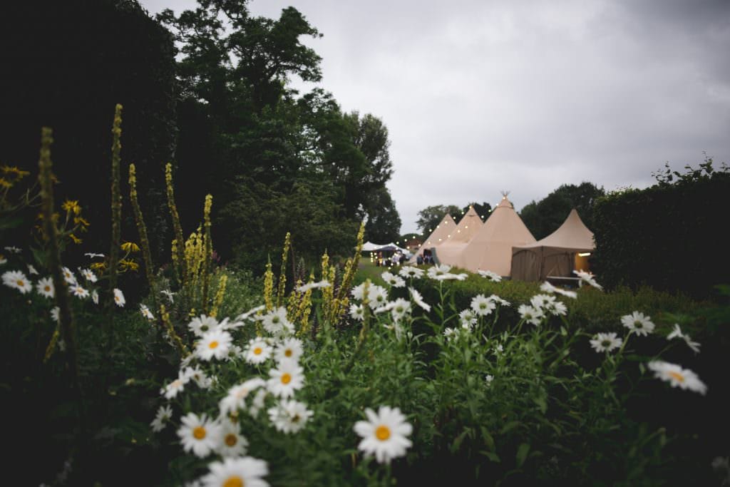 Tipi wedding at Castle Bromwich hall gardens
