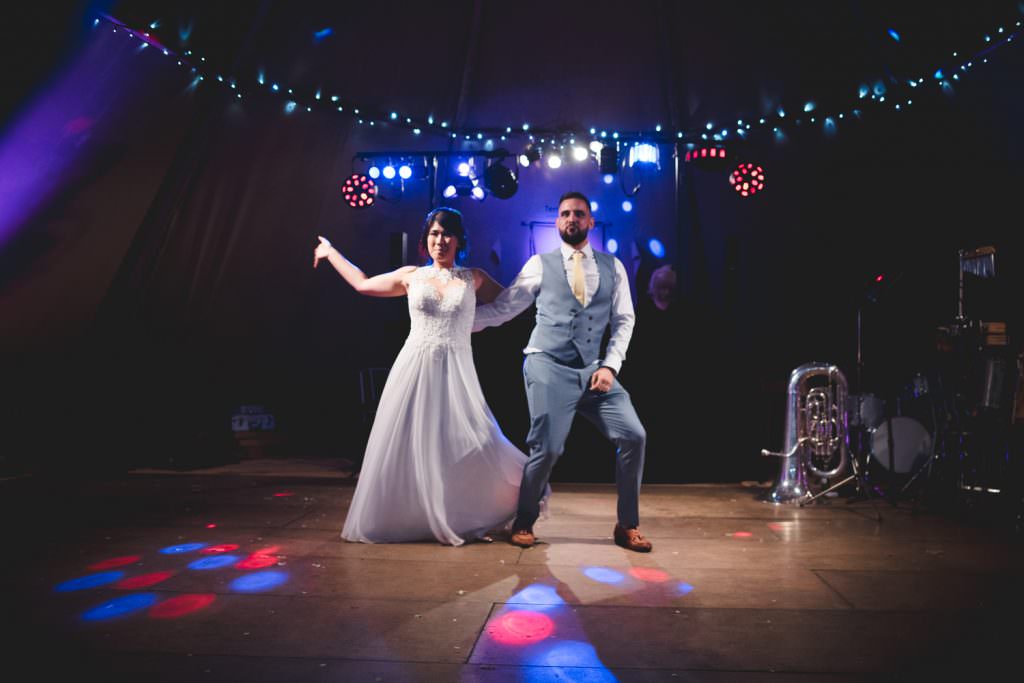 Tipi dancefloor at Castle Bromwich hall gardens