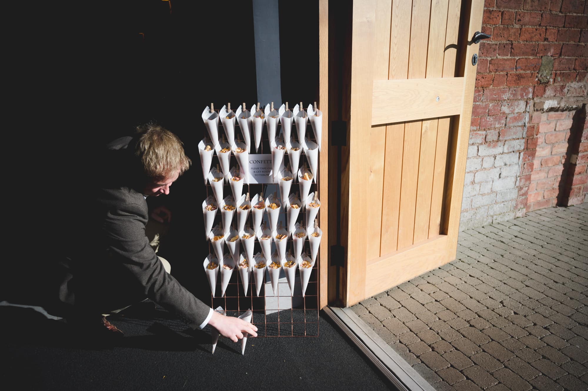 Confetti at Crumplebury Wedding