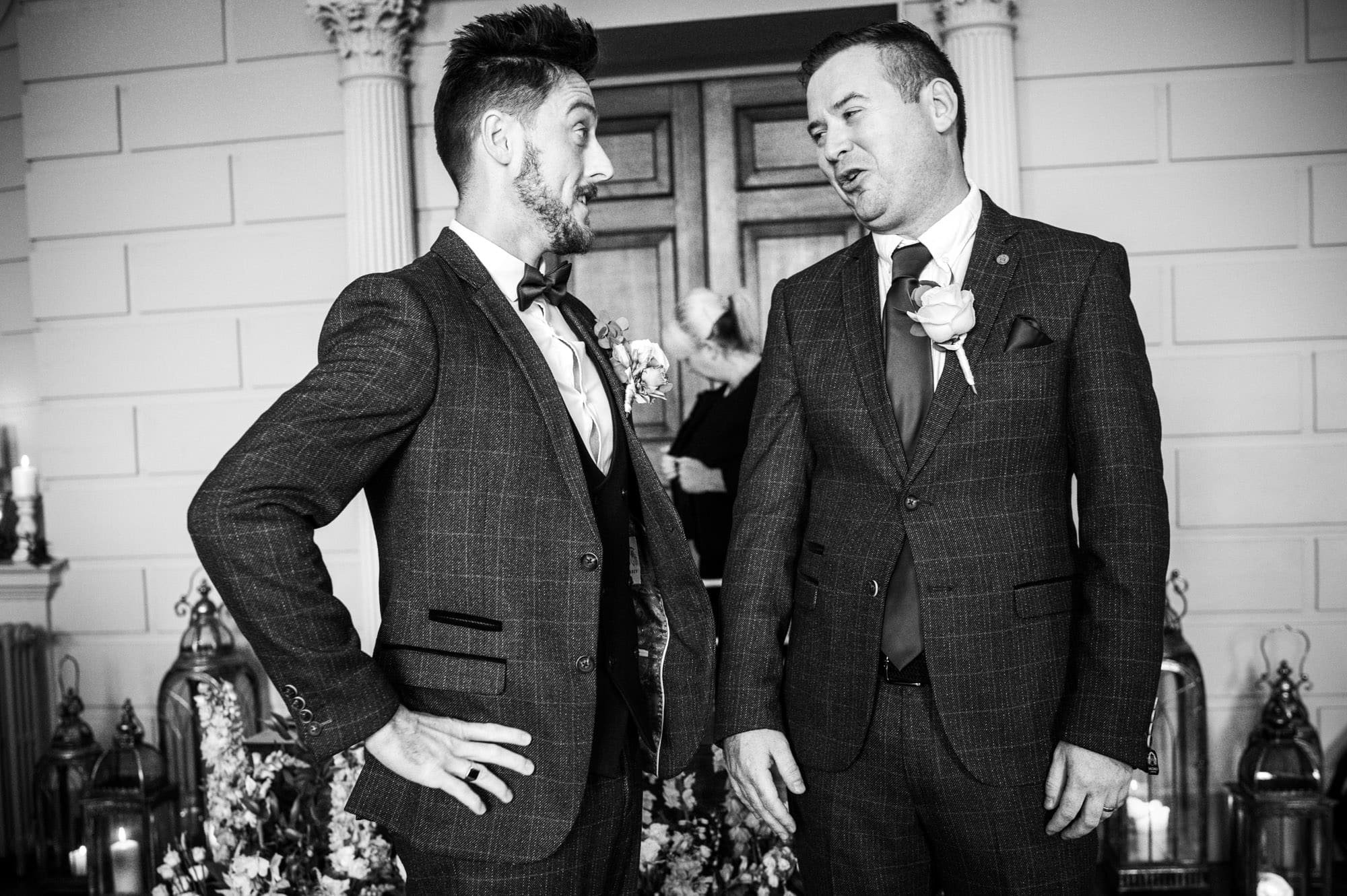 Groom and Best man at Davenport House