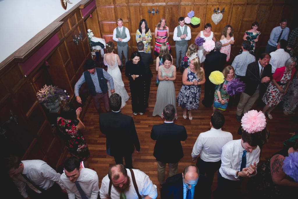 wedding ceilidh at Deer Park Hall for evening reception entertainment