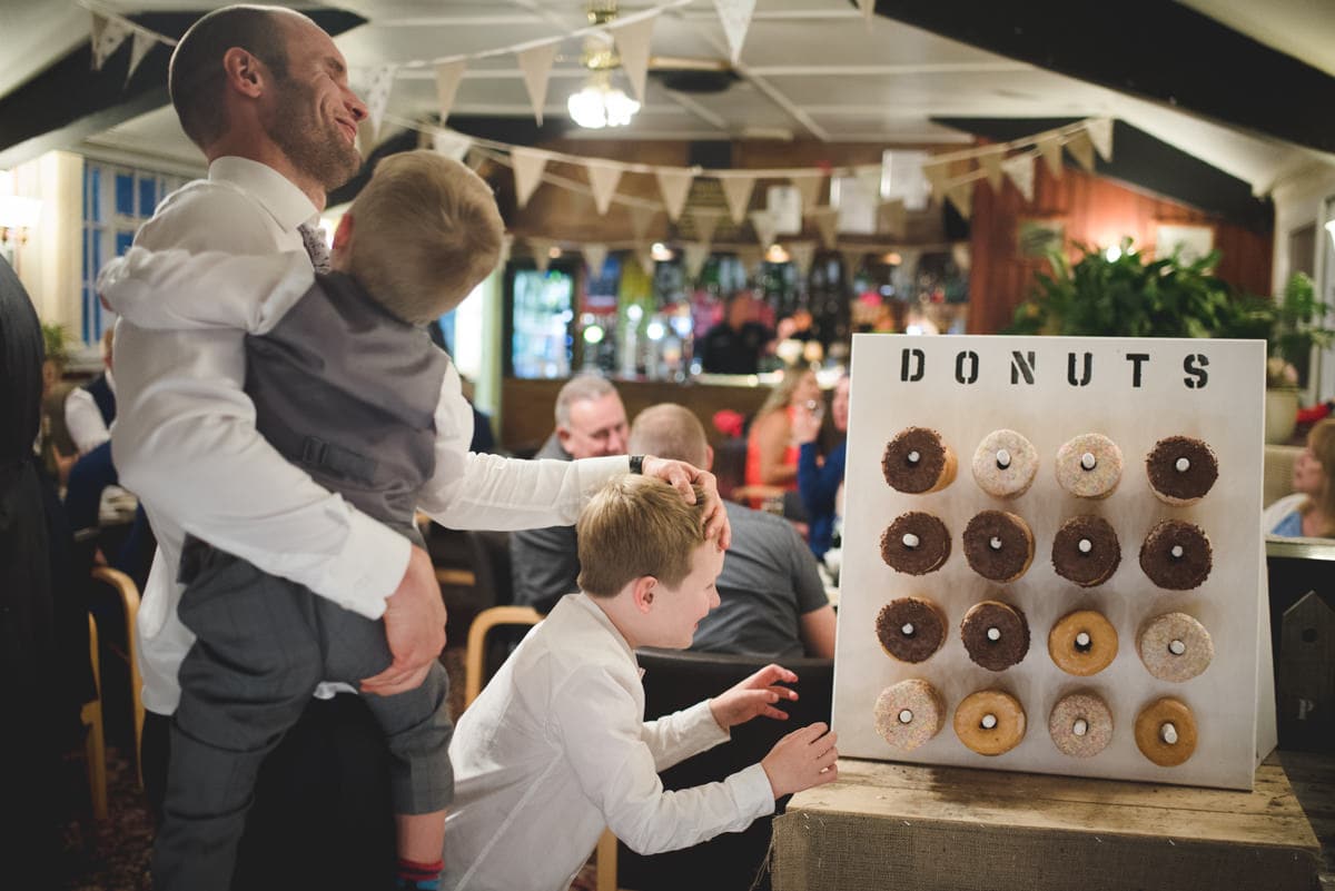 Donut wall at wedding