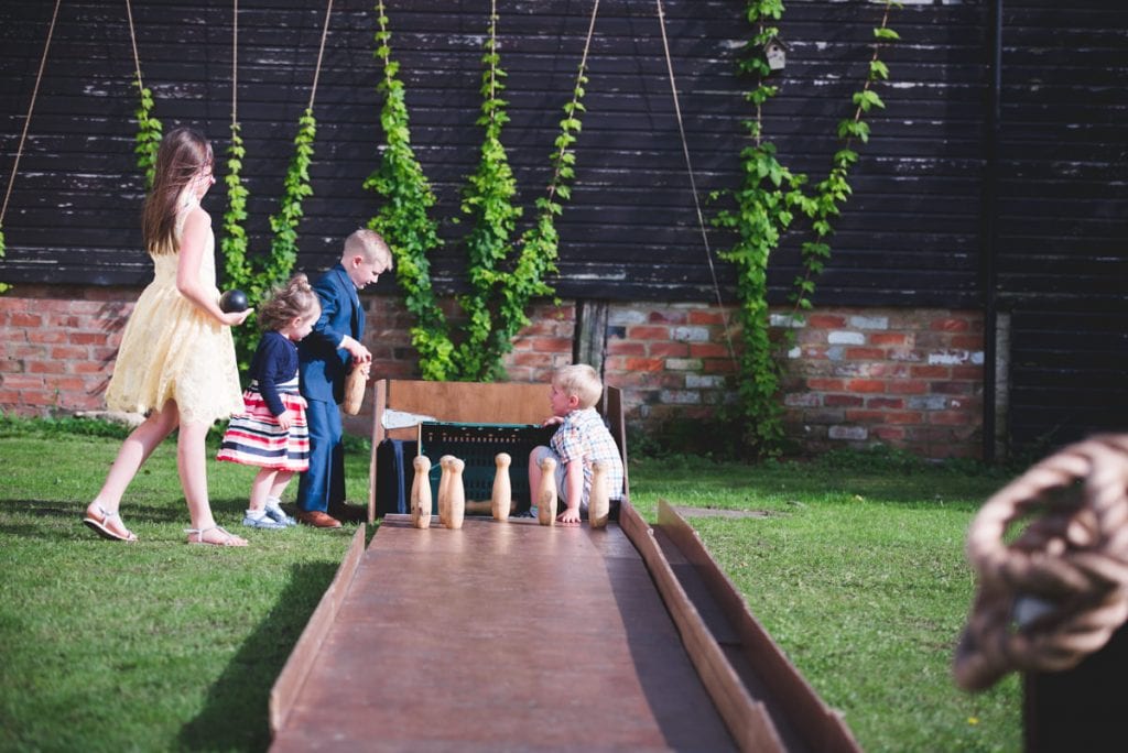 Skittles at a wedding at The Fleece, Evesham