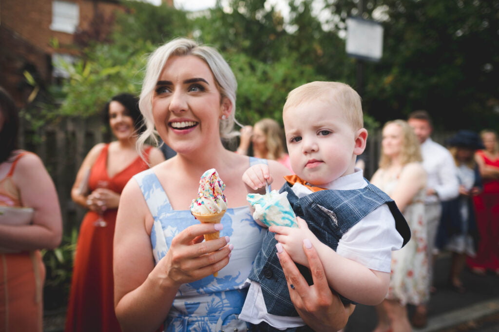 Ice cream van at the Blue Piano in Birmingham for a wedding
