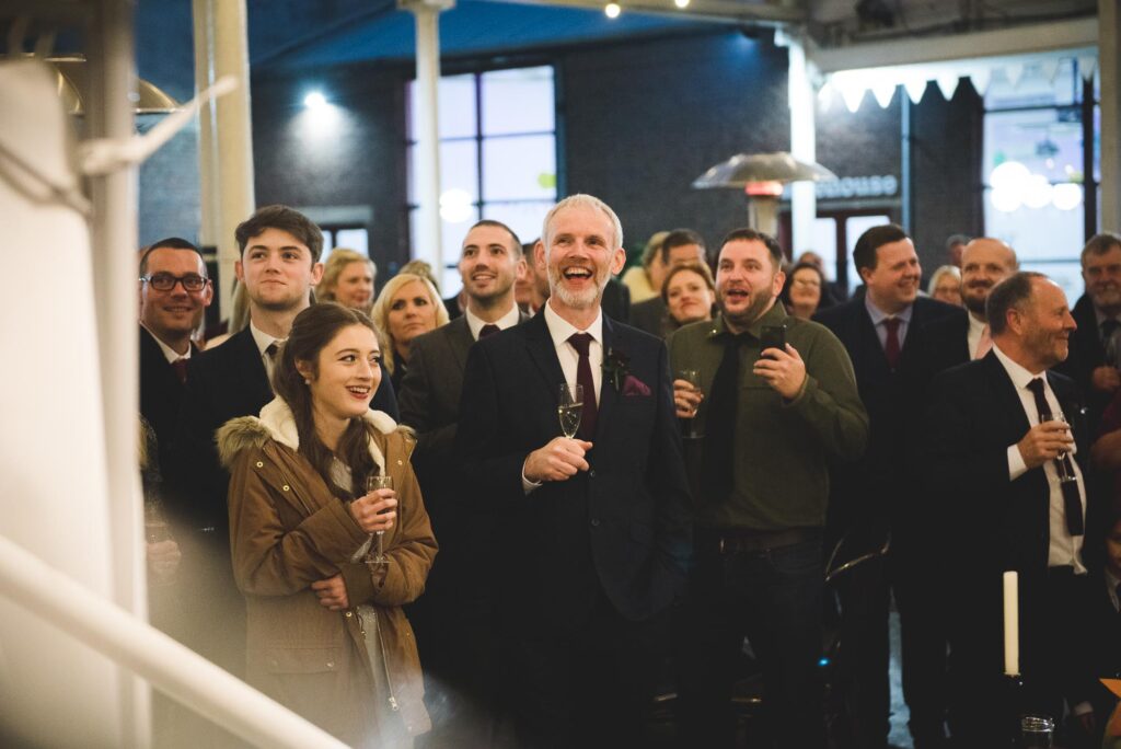 Bond Digbeth Birmingham Wedding Photography of outdoor speeches