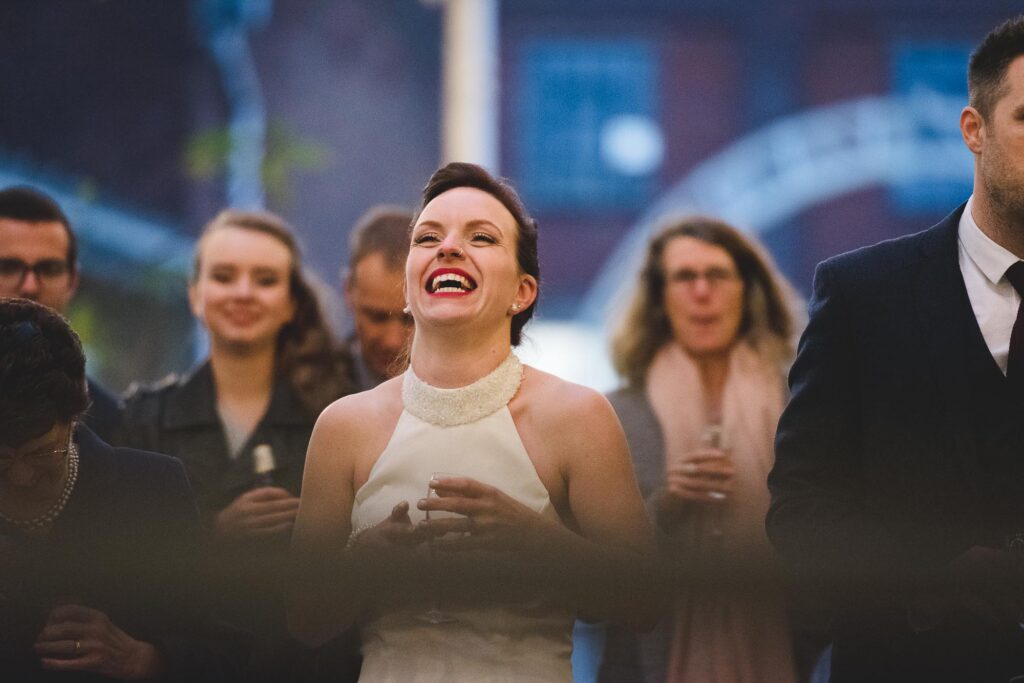 Bond Digbeth Birmingham Wedding Photography of outdoor speeches